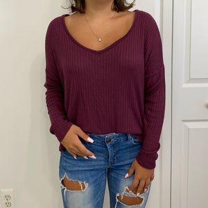 american eagle ribbed top